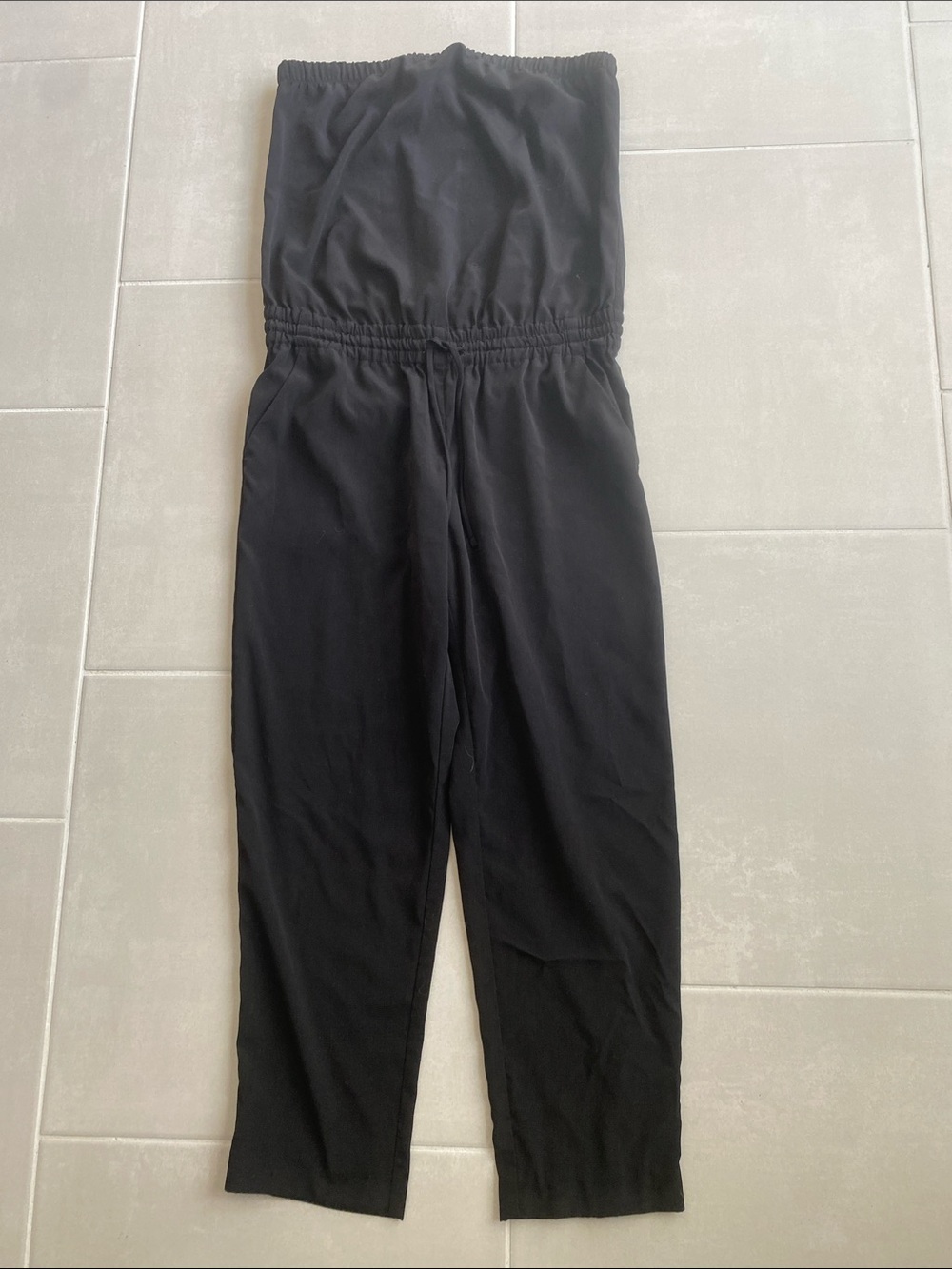 EXPRESS Women Summer Casual Black Strapless Jumpsuit | M - Picture 12 of 13